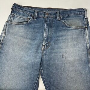 Levis Western Fit Blue Denim Jeans Mens Size 36x34 (33) Workwear Cowboy
